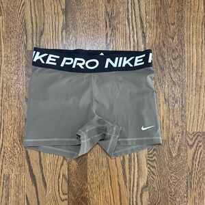 Nike Pro Khaki Volleyball Shorts